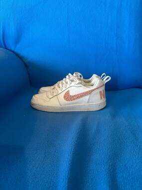 Nike Court Borough Low 2 White Pink Leopard Print Sneakers